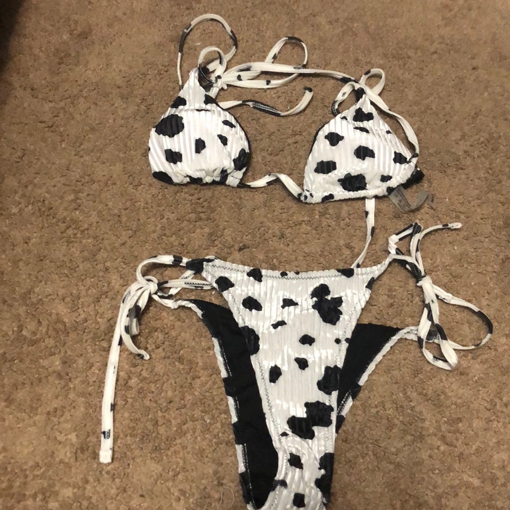 Never worn shein cow print bikini